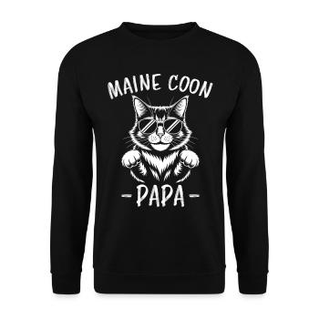Maine Coon Saying Funny Maine Coon Gift - Unisex Sweatshirt - black - Front - Alina (178cm) & Michal (187cm)