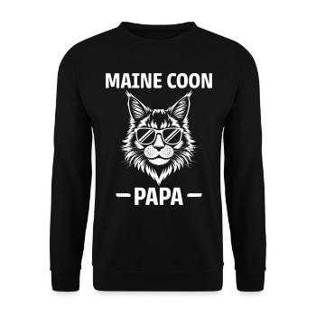 Maine Coon Saying Funny Maine Coon Gift - Unisex Sweatshirt - black - Front - Alina (178cm) & Michal (187cm)