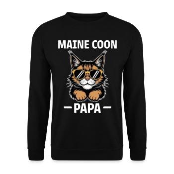 Maine Coon Saying Funny Maine Coon Gift - Unisex Sweatshirt - black - Front - Alina (178cm) & Michal (187cm)