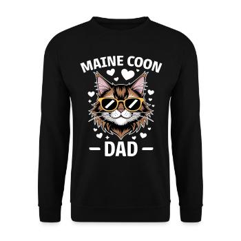 Maine Coon Saying Funny Maine Coon Gift - Unisex Sweatshirt - black - Front - Alina (178cm) & Michal (187cm)