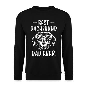 Teckel disant teckel papa drôle teckel cadeau - Sweat-shirt Unisexe - noir - Devant - Alina (178cm) & Michal (187cm)
