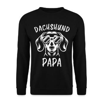 Teckel disant teckel papa drôle teckel cadeau - Sweat-shirt Unisexe - noir - Devant - Alina (178cm) & Michal (187cm)