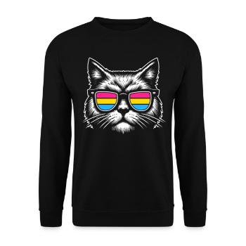 Lunettes de soleil Pansexual Vintage Cat LGBTQ+ - Sweat-shirt Unisexe - noir - Devant - Alina (178cm) & Michal (187cm)