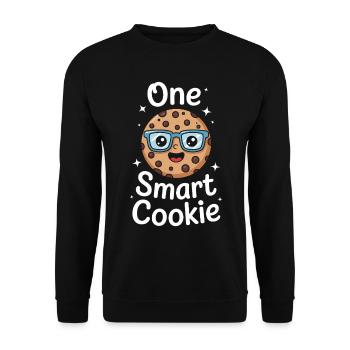 Cookies Saying Chocolate Cookies Funny Cookie Gift - Unisex Sweatshirt - black - Front - Alina (178cm) & Michal (187cm)