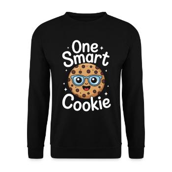 Cookies Saying Chocolate Cookies Funny Cookie Gift - Unisex Sweatshirt - black - Front - Alina (178cm) & Michal (187cm)