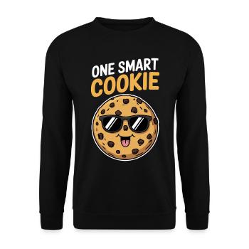 Cookies Saying Chocolate Cookies Funny Cookie Gift - Unisex Sweatshirt - black - Front - Alina (178cm) & Michal (187cm)