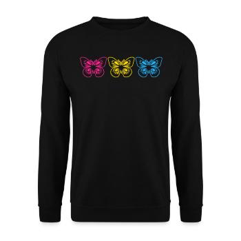 Papillons de la fierté pansexuelle - Sweat-shirt Unisexe - noir - Devant - Alina (178cm) & Michal (187cm)