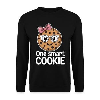 Cookies Saying Chocolate Cookies Funny Cookie Gift - Unisex Sweatshirt - black - Front - Alina (178cm) & Michal (187cm)