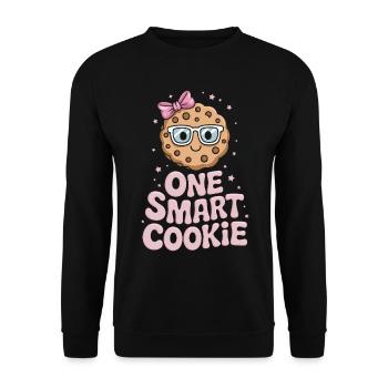 Cookies Saying Chocolate Cookies Funny Cookie Gift - Unisex Sweatshirt - black - Front - Alina (178cm) & Michal (187cm)