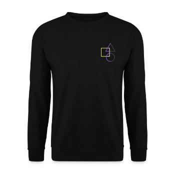 Nonbinary Pride Shapes Minimalist - Unisex Sweatshirt - black - Front - Alina (178cm) & Michal (187cm)
