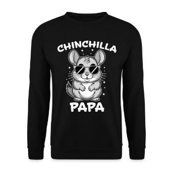 Chinchilla disant papa drôle Chinchilla cadeau - Sweat-shirt Unisexe - noir - Devant - Alina (178cm) & Michal (187cm)