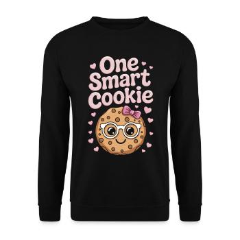 Cookies Saying Chocolate Cookies Funny Cookie Gift - Unisex Sweatshirt - black - Front - Alina (178cm) & Michal (187cm)