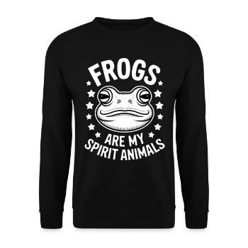 Frog Saying Toad Funny Frogs Gift - Unisex Sweatshirt - black - Front - Alina (178cm) & Michal (187cm)