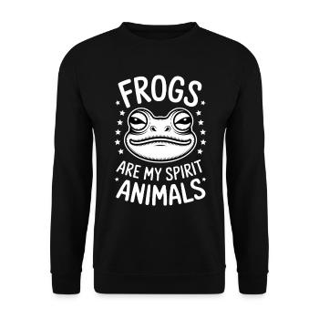 Frog Saying Toad Funny Frogs Gift - Unisex Sweatshirt - black - Front - Alina (178cm) & Michal (187cm)
