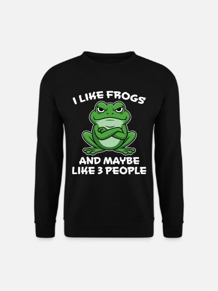 Frosch Spruch Kröte Lustiges Frösche Geschenk - Unisex Pullover - Schwarz