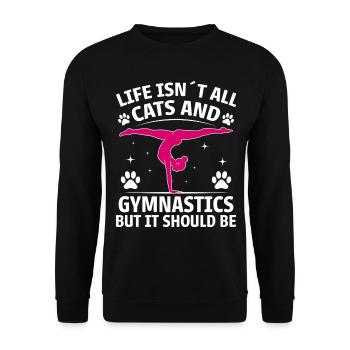 Gymnastique Dire Chats Drôle Gymnastique Cadeau - Sweat-shirt Unisexe - noir - Devant - Alina (178cm) & Michal (187cm)