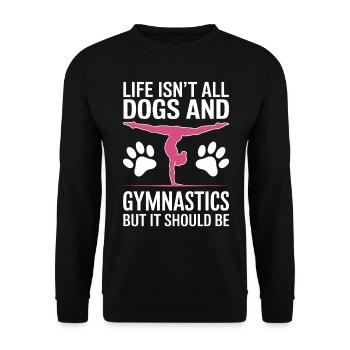 Gymnastique Dire Chiens Drôle Gymnastique Cadeau - Sweat-shirt Unisexe - noir - Devant - Alina (178cm) & Michal (187cm)