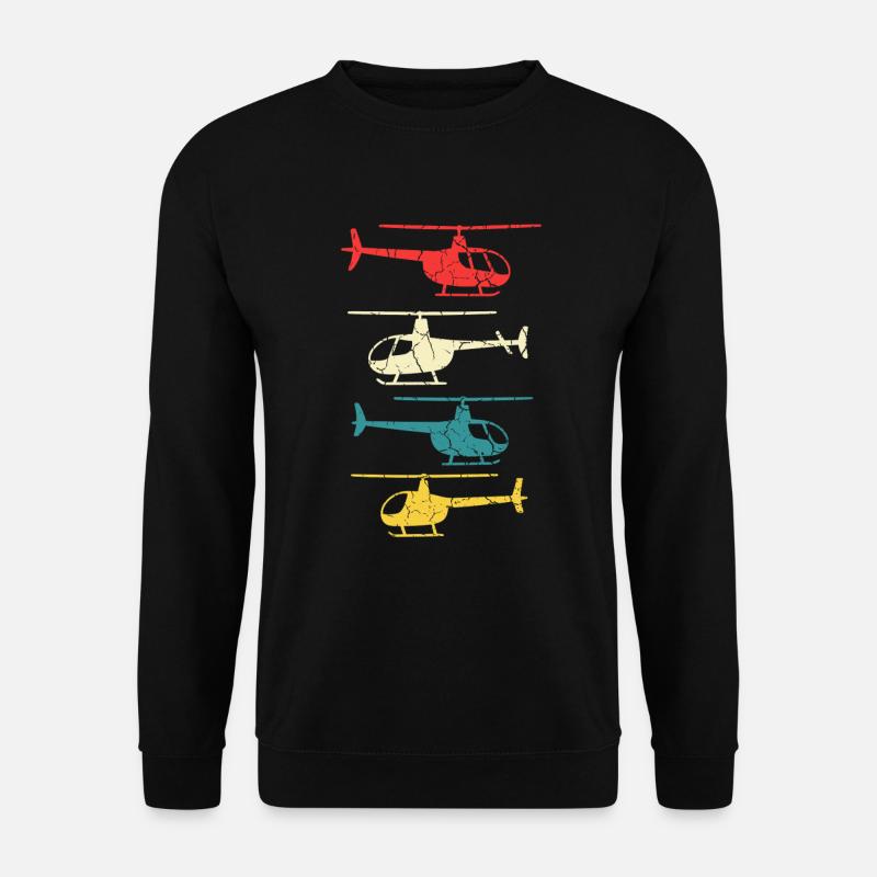Retro Helicopter - Unisex Sweatshirt - black