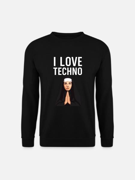 Techno is my religion - Unisex Sweatshirt - black