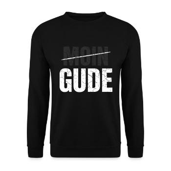 Moin? Nein, Gude! - Unisex Pullover - Schwarz - Vorne - Alina (178cm) & Michal (187cm)