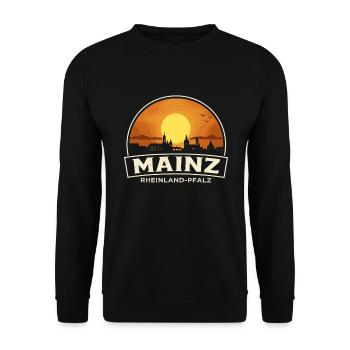 Coucher de soleil sur Mayence - Sweat-shirt Unisexe - noir - Devant - Alina (178cm) & Michal (187cm)