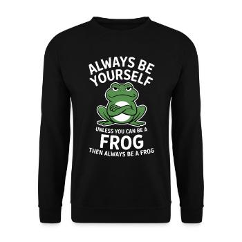 Frog Saying Toad Funny Frogs Gift - Unisex Sweatshirt - black - Front - Alina (178cm) & Michal (187cm)