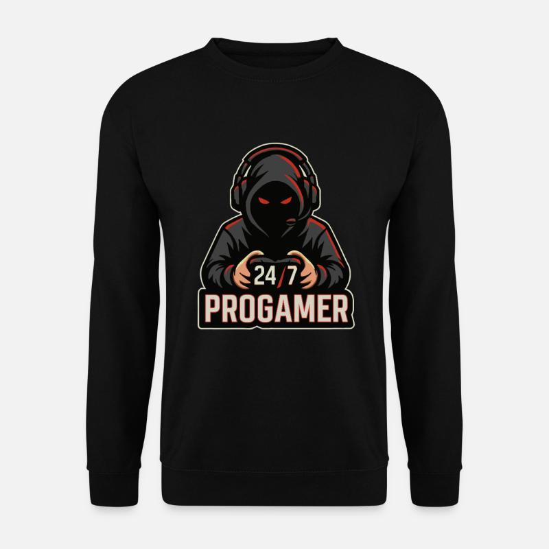 24/7 Allzeit Gamer - Unisex Pullover - Schwarz