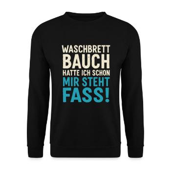 I like barrel – funny anti-fitness saying - Unisex Sweatshirt - black - Front - Alina (178cm) & Michal (187cm)