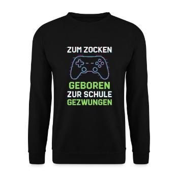 Born to gamble - Unisex Sweatshirt - black - Front - Alina (178cm) & Michal (187cm)