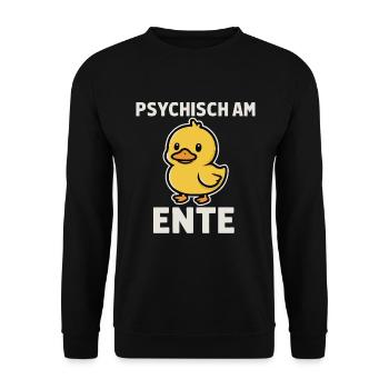 Psychically on the duck - Unisex Sweatshirt - black - Front - Alina (178cm) & Michal (187cm)