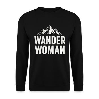 Wander Woman - Unisex Pullover - Schwarz - Vorne - Alina (178cm) & Michal (187cm)