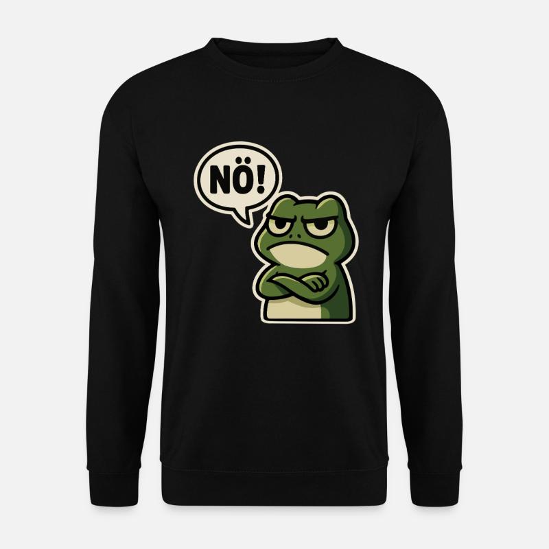 Nö Frosch – Genervt & Lustig - Unisex Pullover - Schwarz
