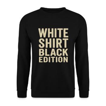 White Shirt Black Edition - Unisex Pullover - Schwarz - Vorne - Alina (178cm) & Michal (187cm)
