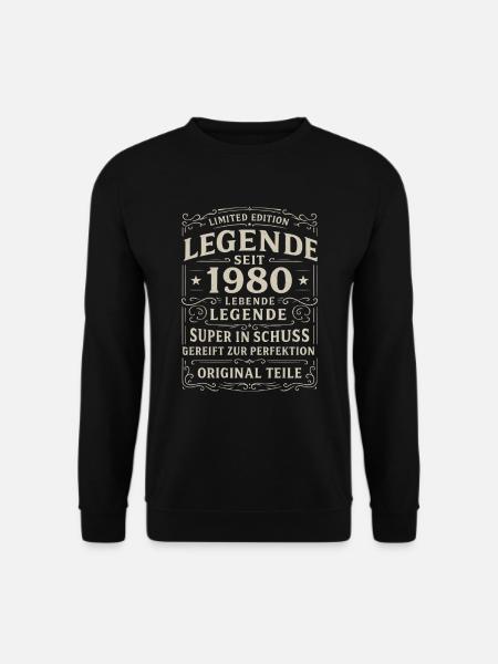 Legende seit 1980 - Unisex Pullover - Schwarz