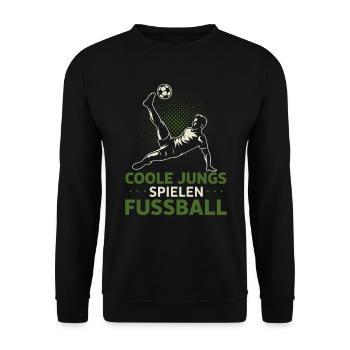 Des garçons cool qui jouent au football - Sweat-shirt Unisexe - noir - Devant - Alina (178cm) & Michal (187cm)