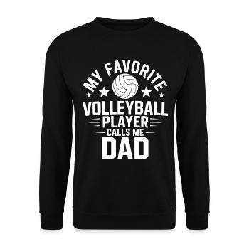 Volleyball Spruch Lustiges Volleyball Geschenk - Unisex Pullover - Schwarz - Vorne - Alina (178cm) & Michal (187cm)
