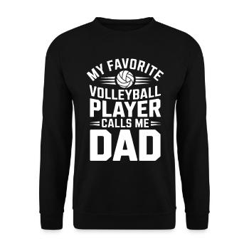 Volleyball Spruch Lustiges Volleyball Geschenk - Unisex Pullover - Schwarz - Vorne - Alina (178cm) & Michal (187cm)