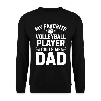Volleyball Spruch Lustiges Volleyball Geschenk - Unisex Pullover - Schwarz - Vorne - Alina (178cm) & Michal (187cm)