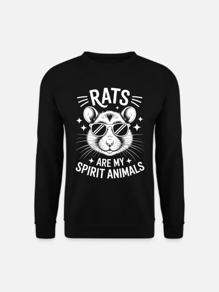 Ratten Spruch Sprüche Lustiges Ratte Geschenk - Unisex Pullover - Schwarz