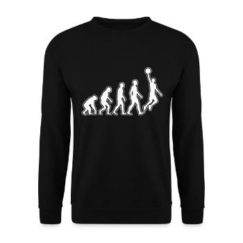 Evolution to basketball player - Unisex Sweatshirt - black - Front - Alina (178cm) & Michal (187cm)