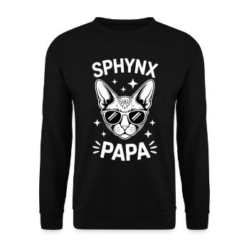 Chat Sphynx Disant Drôle Chat Sphynx Cadeau - Sweat-shirt Unisexe - noir - Devant - Alina (178cm) & Michal (187cm)