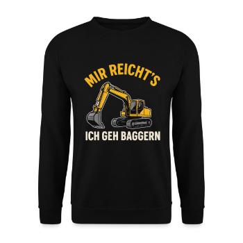 J’en ai assez, je vais creuser - Sweat-shirt Unisexe - noir - Devant - Alina (178cm) & Michal (187cm)
