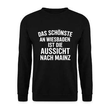 Dicton de Mayence – Voir à la chemise de Mayence - Sweat-shirt Unisexe - noir - Devant - Alina (178cm) & Michal (187cm)