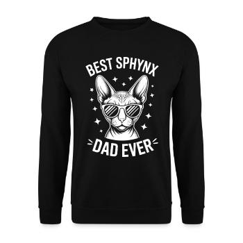 Sphynx Cat Saying Funny Sphynx Cat Gift - Unisex Sweatshirt - black - Front - Alina (178cm) & Michal (187cm)