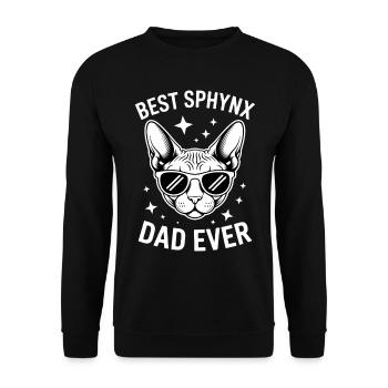 Chat Sphynx Disant Drôle Chat Sphynx Cadeau - Sweat-shirt Unisexe - noir - Devant - Alina (178cm) & Michal (187cm)