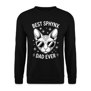Chat Sphynx Disant Drôle Chat Sphynx Cadeau - Sweat-shirt Unisexe - noir - Devant - Alina (178cm) & Michal (187cm)