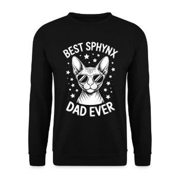 Chat Sphynx Disant Drôle Chat Sphynx Cadeau - Sweat-shirt Unisexe - noir - Devant - Alina (178cm) & Michal (187cm)