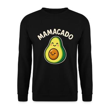 Mamacado – Süße Avocado Mama - Unisex Pullover - Schwarz - Vorne - Alina (178cm) & Michal (187cm)
