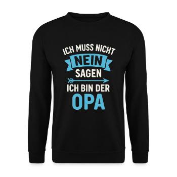Je n’ai pas besoin de dire non, je suis grand-père - Sweat-shirt Unisexe - noir - Devant - Alina (178cm) & Michal (187cm)