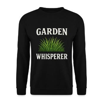 The Garden Whisperer – Conception de jardin amusante - Sweat-shirt Unisexe - noir - Devant - Alina (178cm) & Michal (187cm)